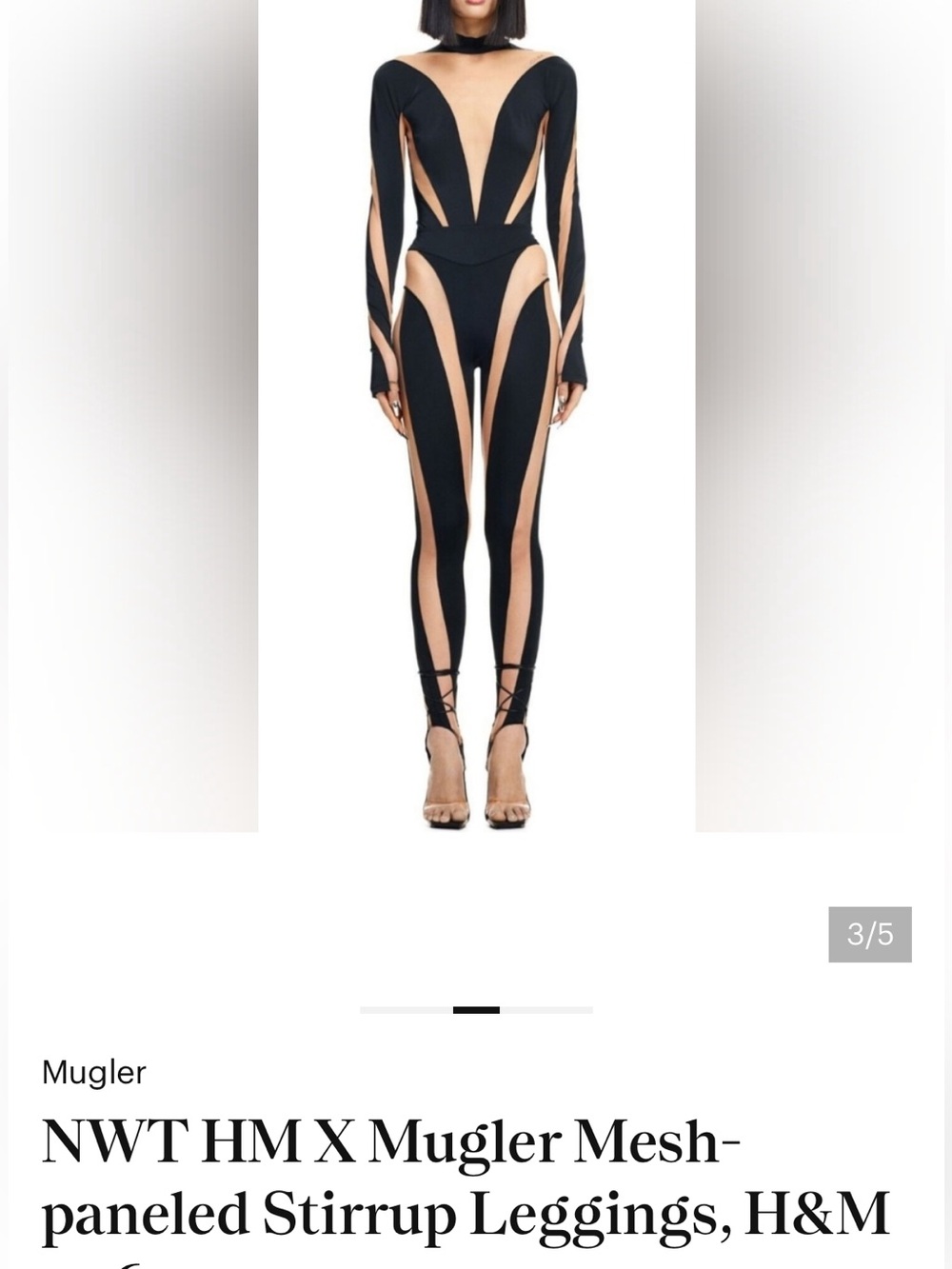 H&M Black Mesh Cutout  leggings